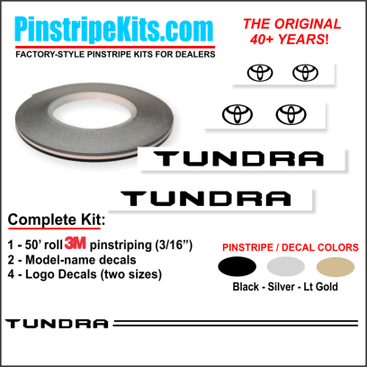 Toyota Camry Corolla Rav4 Tundra Tacoma 4Runnner Highlander vinyl pinstripe emblem stripe logo decal graphic