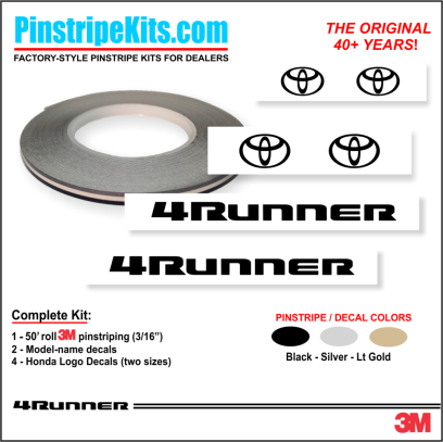 Toyota Camry Corolla Rav4 Tundra Tacoma 4Runnner Highlander vinyl pinstripe emblem stripe logo decal graphic