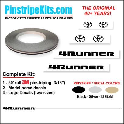 Toyota Camry Corolla Rav4 Tundra Tacoma 4Runnner Highlander vinyl pinstripe emblem stripe logo decal graphic