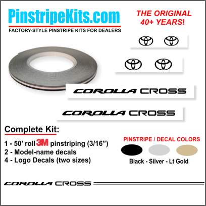 Toyota Camry Corolla Rav4 Tundra Tacoma 4Runnner Highlander vinyl pinstripe emblem stripe logo decal graphic