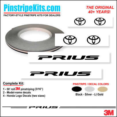 Toyota Camry Corolla Rav4 Tundra Tacoma 4Runnner Highlander vinyl pinstripe emblem stripe logo decal graphic