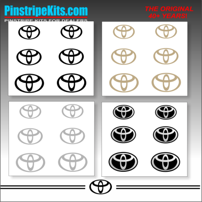 Toyota Camry Corolla Rav4 Tundra Tacoma 4Runnner Highlander vinyl pinstripe emblem stripe logo decal graphic