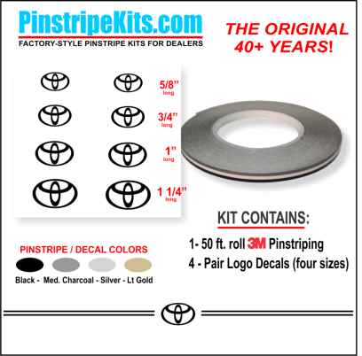 Toyota Camry Corolla Rav4 Tundra Tacoma 4Runnner Highlander vinyl pinstripe emblem stripe logo decal graphic