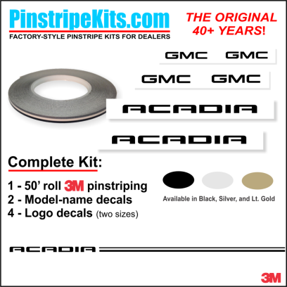 GMC Terrain Sierra acadia terrain yukon envoy vinyl pinstripe emblem stripe logo decal graphic