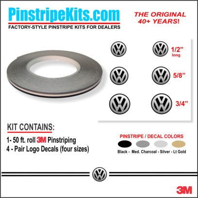 VW Volkswagon Jetta Passat Beetle vinyl pinstripe emblem stripe logo decal graphic