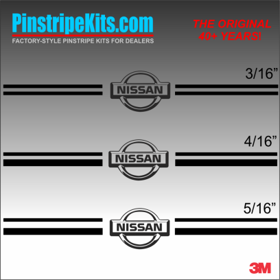 Nissan Altima Maxima Versa Xterra Pathfinder Titan versa Frontier Rogue Pathfinder Murano vinyl pinstripe emblem stripe logo decal graphic