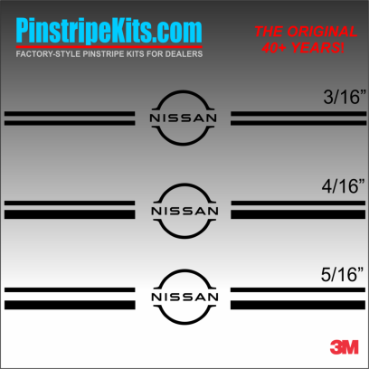 Nissan Altima Maxima Versa Xterra Pathfinder Titan versa Frontier Rogue Pathfinder Murano vinyl pinstripe emblem stripe logo decal graphic