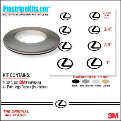 Lexus vinyl pinstripe emblem stripe logo decal graphic