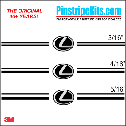 Lexus vinyl pinstripe emblem stripe logo decal graphic