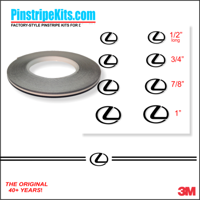 Lexus vinyl pinstripe emblem stripe logo decal graphic