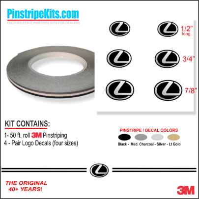 Lexus vinyl pinstripe emblem stripe logo decal graphic