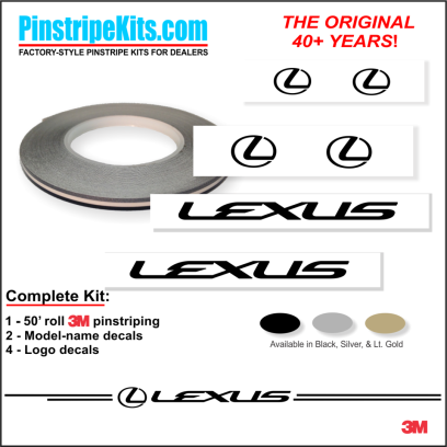 Lexus vinyl pinstripe emblem stripe logo decal graphic