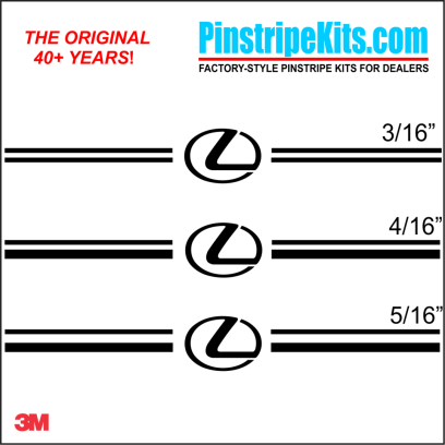 Lexus vinyl pinstripe emblem stripe logo decal graphic