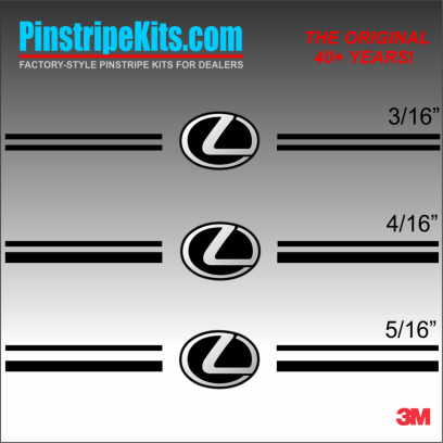 Lexus vinyl pinstripe emblem stripe logo decal graphic