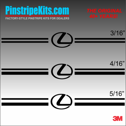 Lexus vinyl pinstripe emblem stripe logo decal graphic