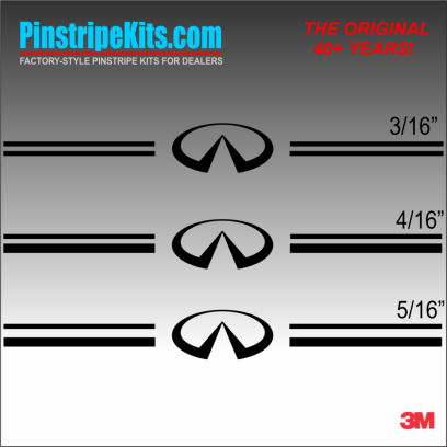 Infiniti emblem logo vinyl decal pinstripe graphic sticker stripe