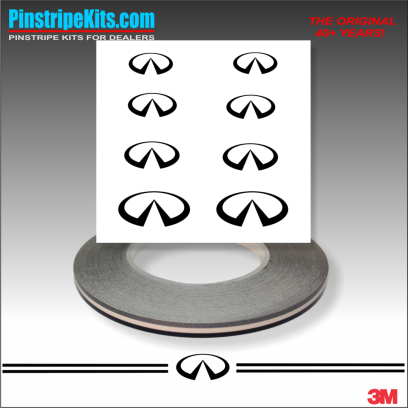 Infiniti emblem logo vinyl decal pinstripe graphic sticker stripe