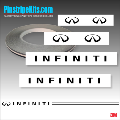 Infiniti emblem logo vinyl decal pinstripe graphic sticker stripe
