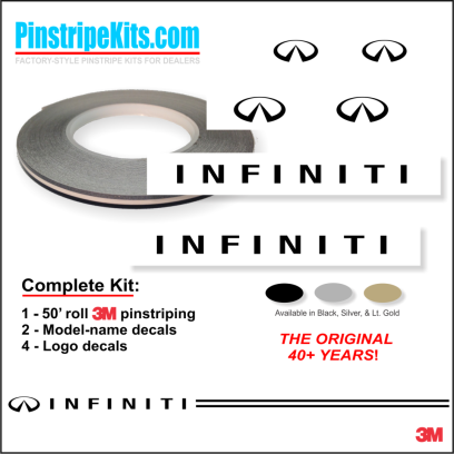 Infiniti emblem logo vinyl decal pinstripe graphic sticker stripe