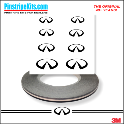 Infiniti emblem logo vinyl decal pinstripe graphic sticker stripe