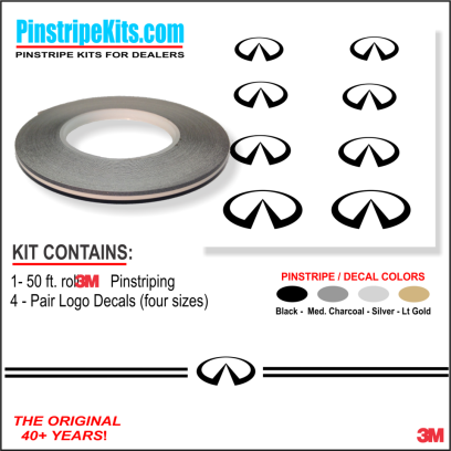 Infiniti emblem logo vinyl decal pinstripe graphic sticker stripe