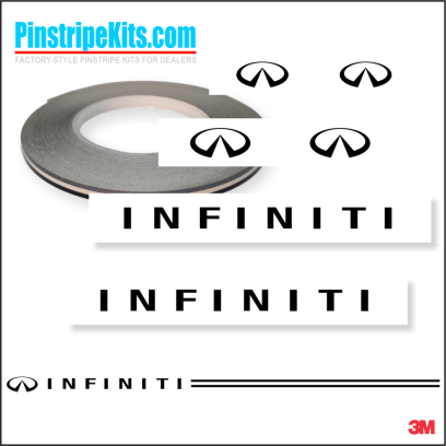 Infiniti emblem logo vinyl decal pinstripe graphic sticker stripe