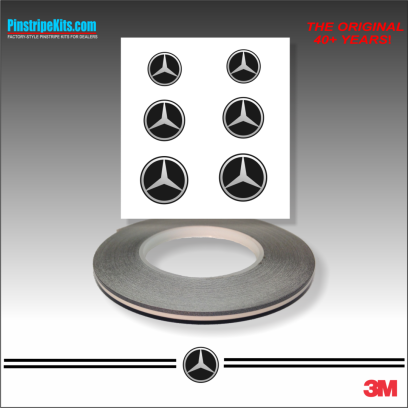 Mercedes-Benz vinyl pinstripe emblem stripe logo decal graphic
