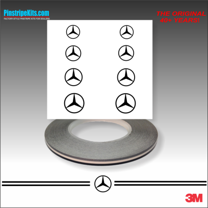 Mercedes-Benz vinyl pinstripe emblem stripe logo decal graphic