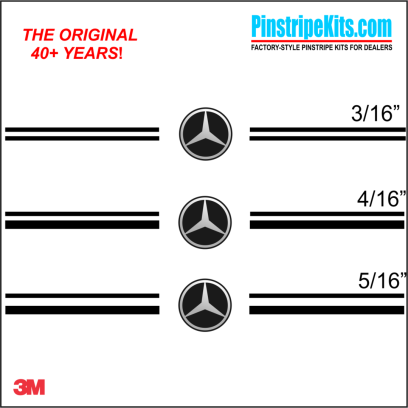 Mercedes-Benz vinyl pinstripe emblem stripe logo decal graphic