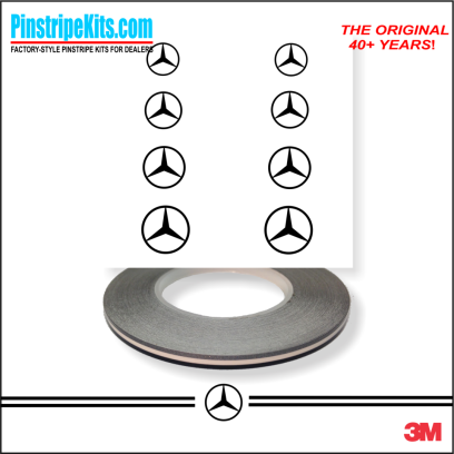 Mercedes-Benz vinyl pinstripe emblem stripe logo decal graphic