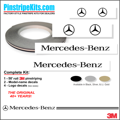 Mercedes-Benz vinyl pinstripe emblem stripe logo decal graphic