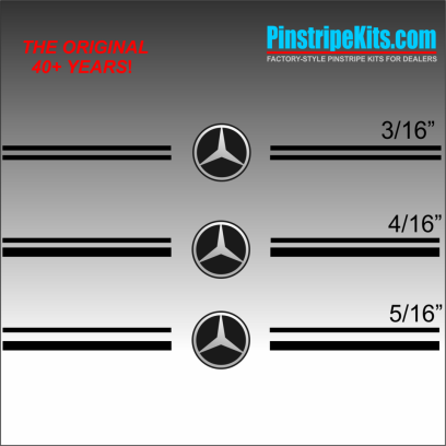 Mercedes-Benz vinyl pinstripe emblem stripe logo decal graphic