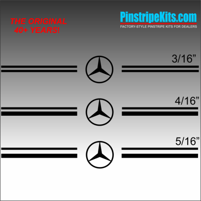 Mercedes-Benz vinyl pinstripe emblem stripe logo decal graphic
