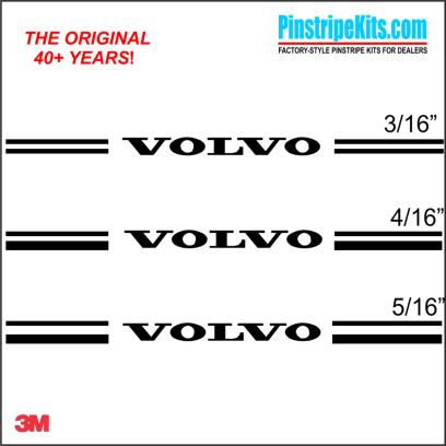 Insert an image caption here. Volvo Vinyl Logo Decal Emblem Pinstripe Stripe Kit