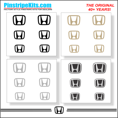 Honda Pilot Accord Civic CRV CR-V Odyssey Pilot Ridgeline Fit HRV HR-V Crosstour vinyl pinstripe emblem logo decal graphic stripe sticker kit