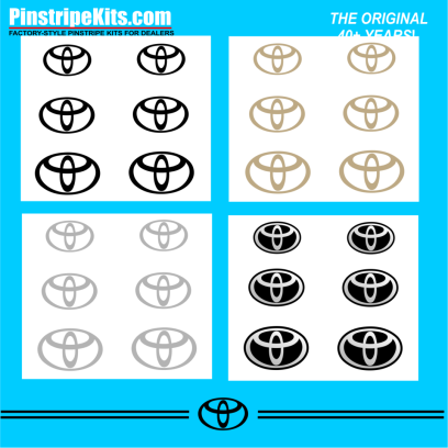 Toyota Camry Corolla Rav4 Tundra Tacoma 4Runnner Highlander vinyl pinstripe emblem stripe logo decal graphic