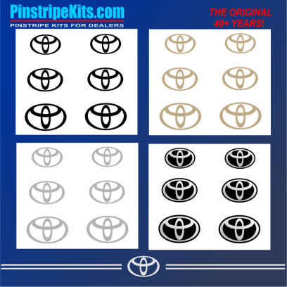 Toyota Camry Corolla Rav4 Tundra Tacoma 4Runnner Highlander vinyl pinstripe emblem stripe logo decal graphic