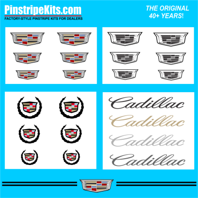 Cadillac SRX, STS, XTS, XT5, ST4, ATS, CTS, Escalade, vinyl pinstripe vinyl emblem stripe logo decal graphic emblem logo vinyl decal pinstripe graphic sticker stripe