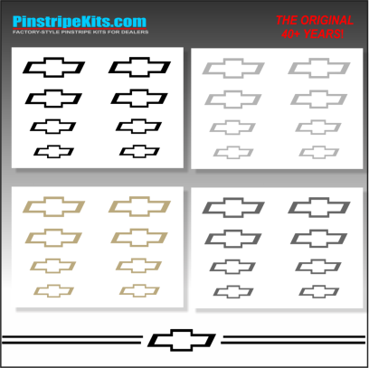Chevrolet  Chev Chevy bowtie Silverado Impala Malibu Cruze traverse tahoe suburban equinox colorado bowtie chevrolet decal vinyl pinstripe emblem stripe logo decal graphic graphics decals stickers
