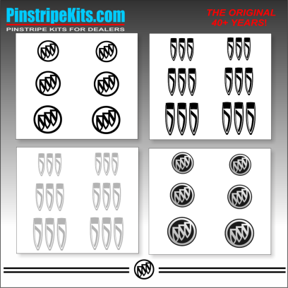 Buick Regal LaCrosse Envision Encore Enclave vinyl pinstripe emblem stripe logo decal graphic emblem logo vinyl decal pinstripe graphic sticker stripe