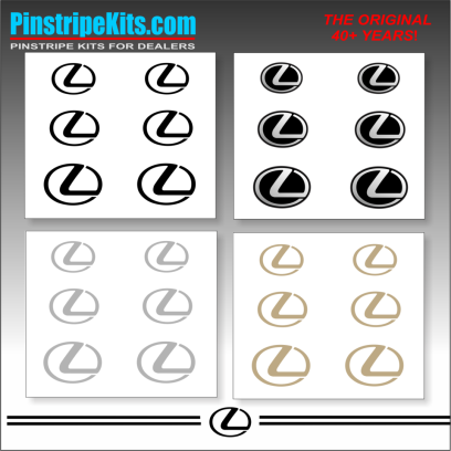 Lexus vinyl pinstripe emblem stripe logo decal graphic