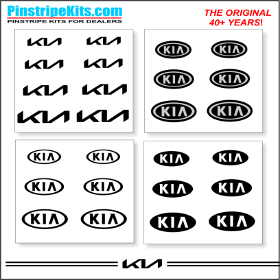 Kia Sportage Sorento Rio Optima Soul Sedona  vinyl pinstripe emblem stripe logo decal graphic
