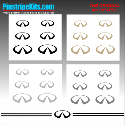 Infiniti emblem logo vinyl decal pinstripe graphic sticker stripe
