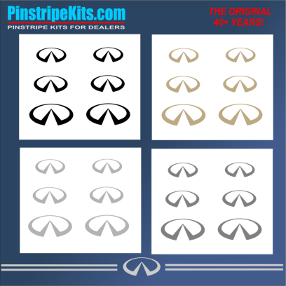 Infiniti emblem logo vinyl decal pinstripe graphic sticker stripe