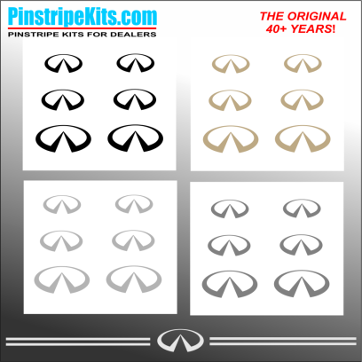 Infiniti emblem logo vinyl decal pinstripe graphic sticker stripe