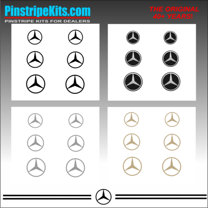 Mercedes-Benz vinyl pinstripe emblem stripe logo decal graphic