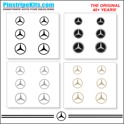 Mercedes-Benz vinyl pinstripe emblem stripe logo decal graphic
