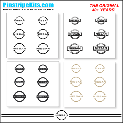 Nissan Altima Maxima Versa Xterra Pathfinder Titan versa Frontier Rogue Pathfinder Murano vinyl pinstripe emblem stripe logo decal graphic