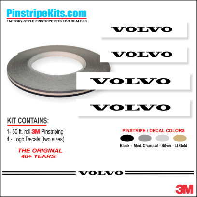 Insert an image caption here. Volvo Vinyl Logo Decal Emblem Pinstripe Stripe Kit