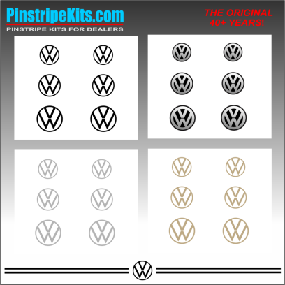 VW Volkswagon Jetta Passat Beetle vinyl pinstripe emblem stripe logo decal graphic